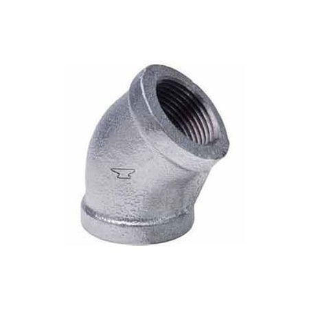 Anvil 2 Galvanized Malleable 45 Degree Elbow, Lead Free, 150 PSI 0811024405